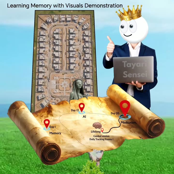 Course roadmap animation on a scroll with a mascot