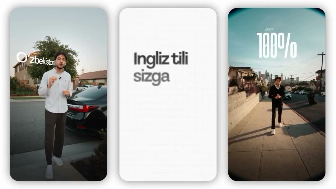 Grid of vertical video edits showing different editing styles